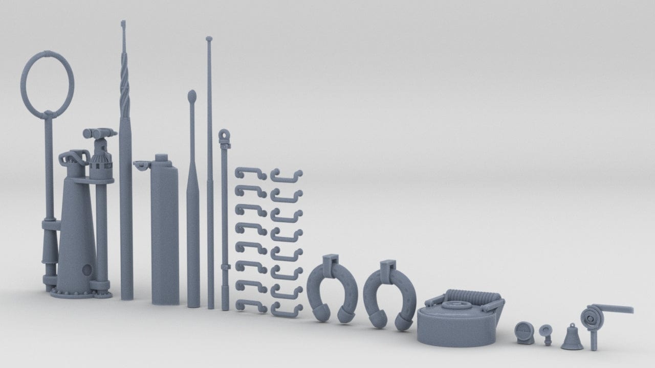 1/72 DKM U-Boot II/D Conning Tower Details Set - distefan 3d print
