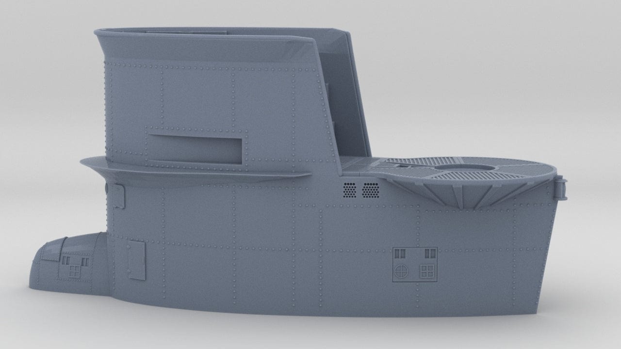 1/72 DKM U-Boot VII/B Conning Tower - distefan 3d print