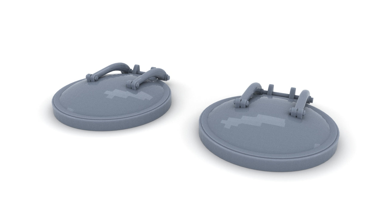 1/72 DKM U-Boot VIIC Bow Hatch Set 2pcs Resin3Dinteractive