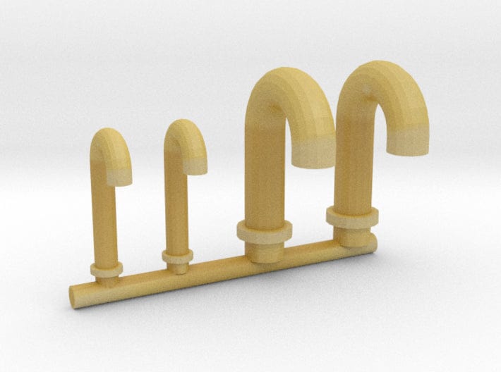 1/72 DKM vent tubes set 4pcs - distefan 3d print