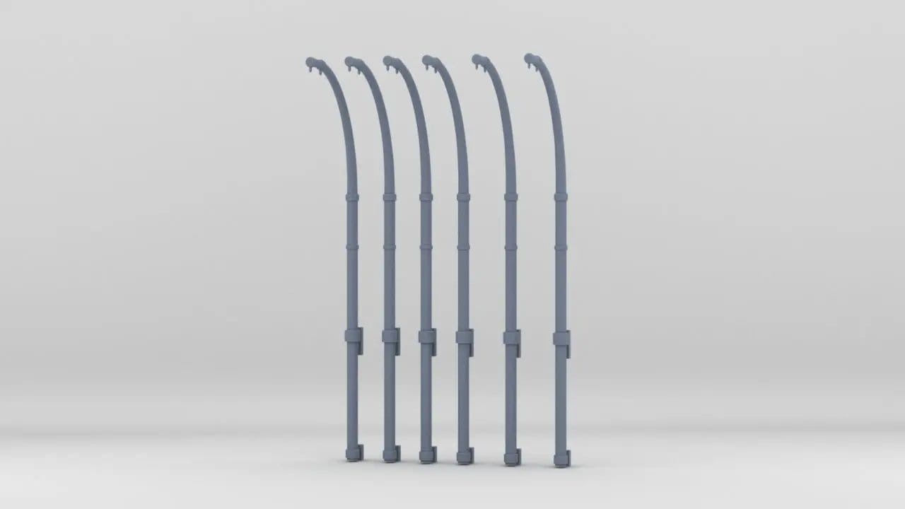 1/72 Georgios Averof Cruiser Davits #2 Set (6pcs) - distefan 3d print