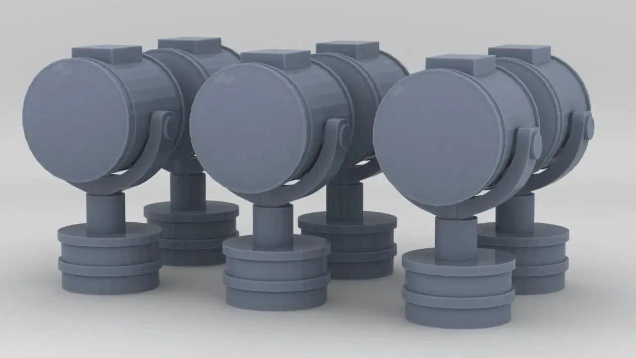 1/72 Georgios Averof Cruiser Searchlight Small Set (6pcs) - distefan 3d print