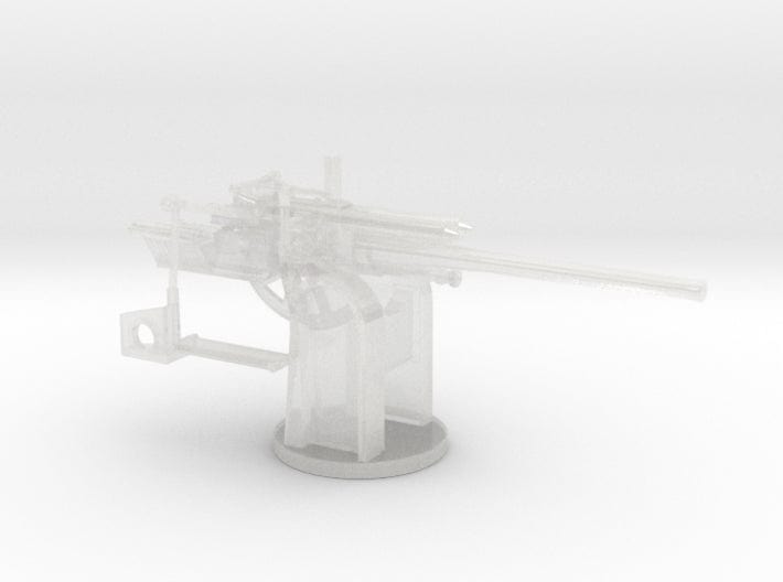 1/72 IJN 12.7 cm/40 (5&quot;) Type 89 mount unshielded 3d printed
