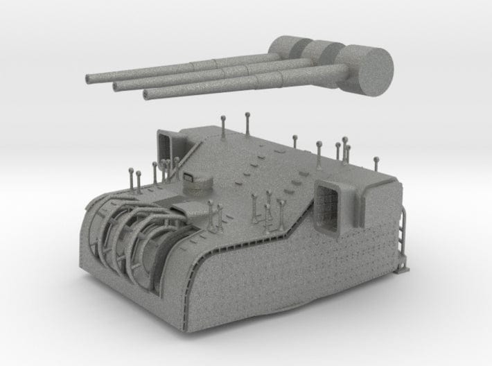 1/72 IJN 15.5cm/60 3rd year type naval turret - distefan 3d print