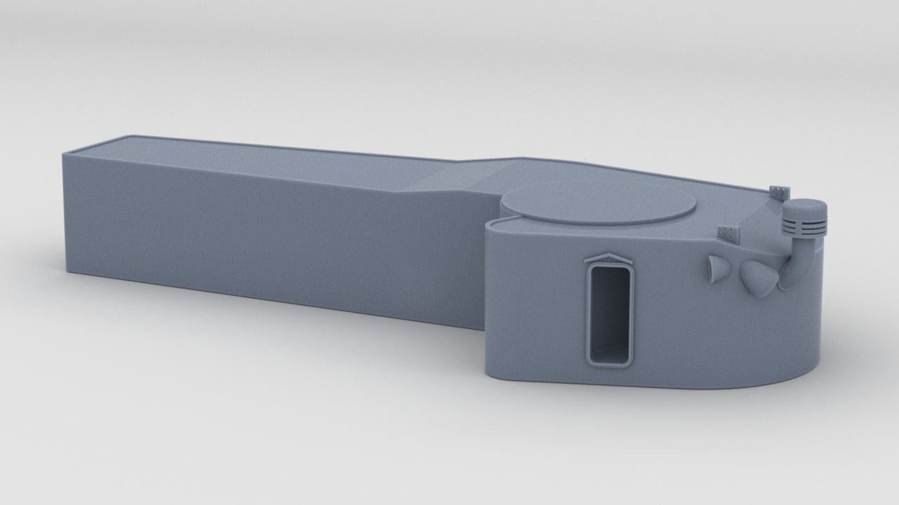 1/72 IJN Kagero Aft Deck House - distefan 3d print