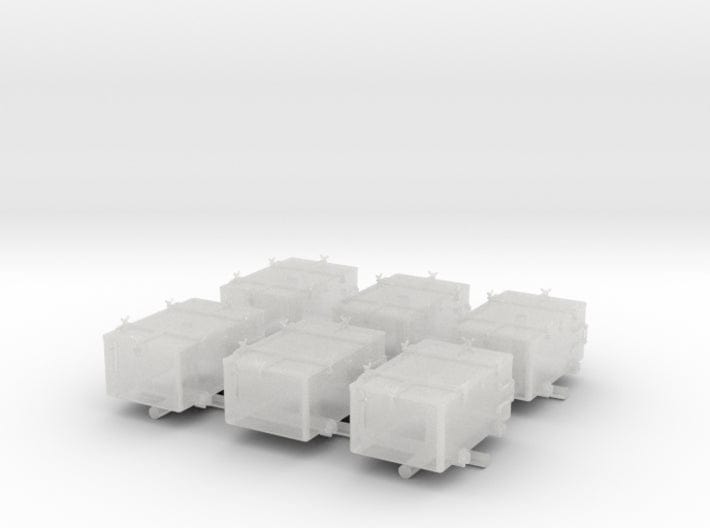 1/72 IJN storage box 25mm double set 6pcs - distefan 3d print