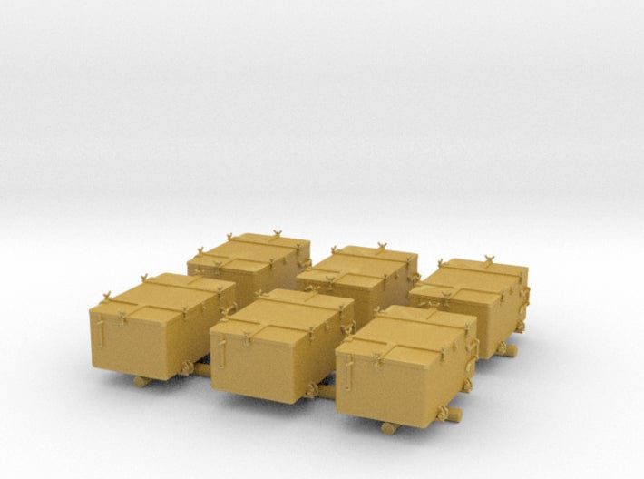 1/72 IJN storage box 25mm double set 6pcs - distefan 3d print