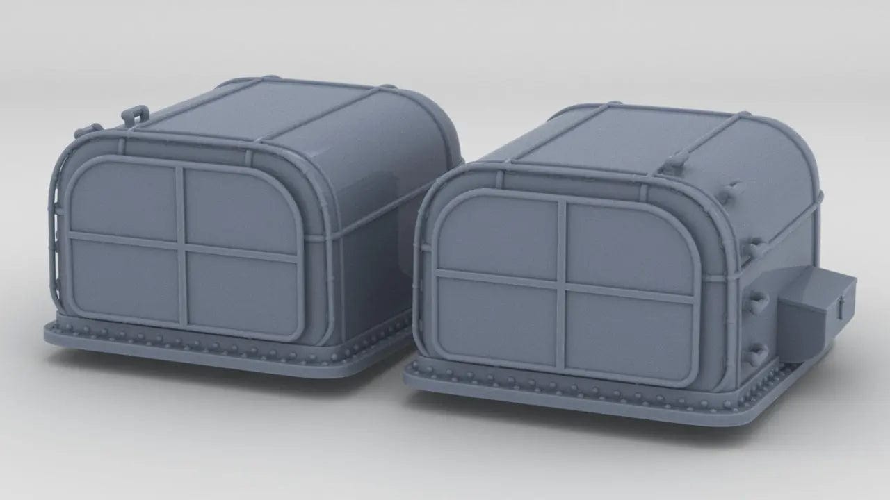 1/72 IJN Yamato Forward Vents for 46 cm (18 in) Turret B Set - distefan 3d print