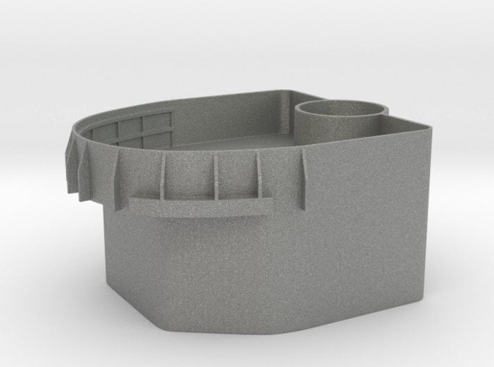 1/72 Mare Island D Shaped Gun Tub Fletcher Class 3d printed