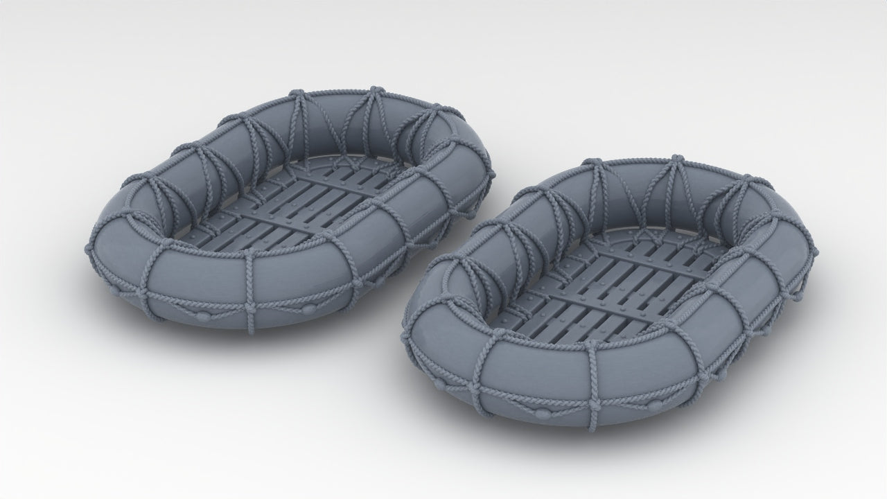 1/72 RN 8ft x 5ft Carley Floats (2pcs) - Resin Model | Distefan 3D Print