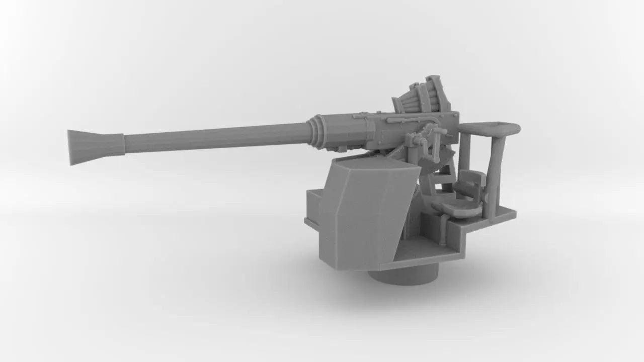 1/72 RN Single 40mm Bofors AA Gun - distefan 3d print