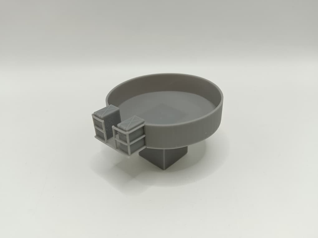1/72 RN V&W Amidships Gun Tub - distefan 3d print – alternate view