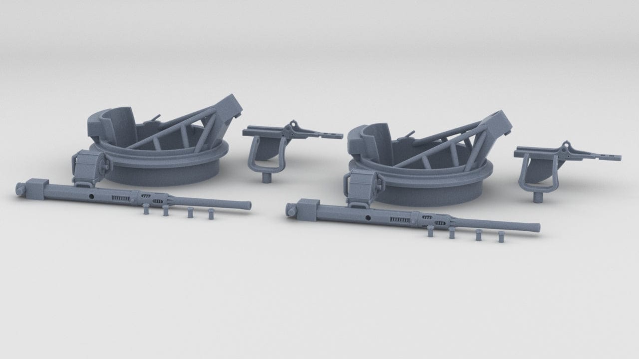 1/72 US PT Boat 20mm Mount Mk-12 MOD1 w/ 20mm Oerlikon Set - distefan 3d print