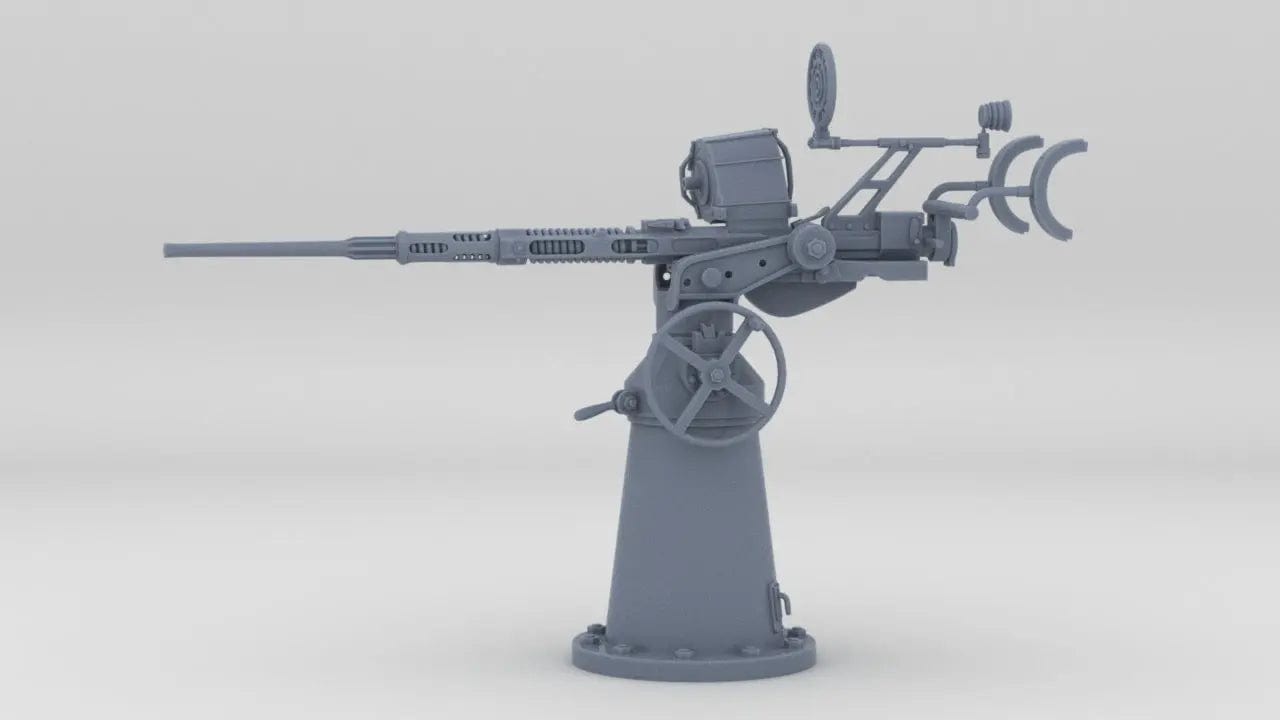 1/72 USN 20mm Oerlikon Mk4 w/o Shield - distefan 3d print