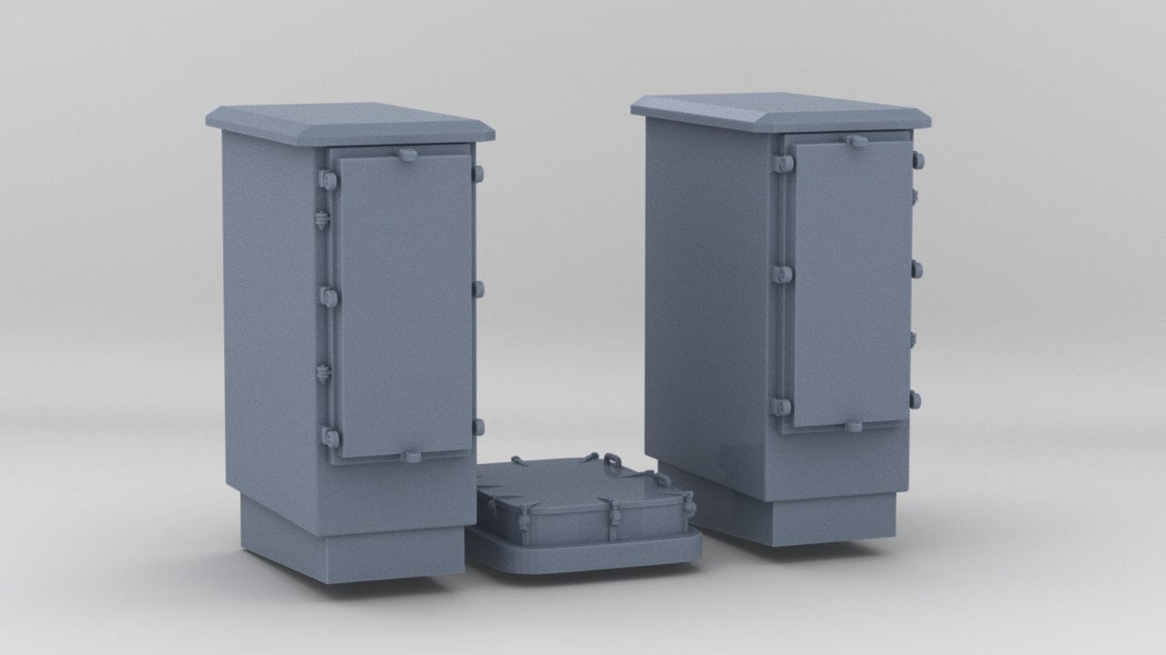 1/72 USN 3-inch 50 Gun Ammo Lockers & Hatch Set - distefan 3d print
