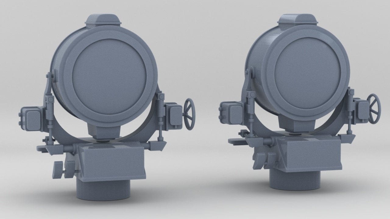 1/72 USN 36-inch Searchlight Set (2pcs) - distefan 3d print