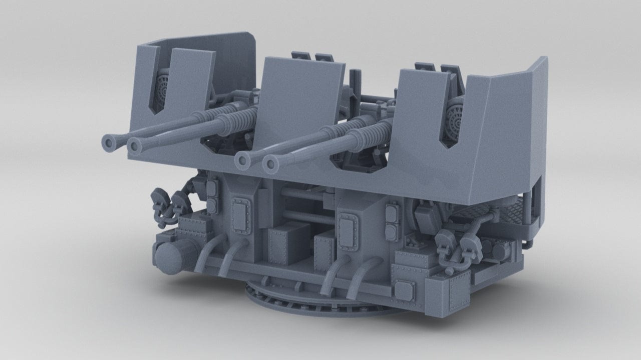 1/72 USN 40mm Bofors Quad Mount Shielded - distefan 3d print