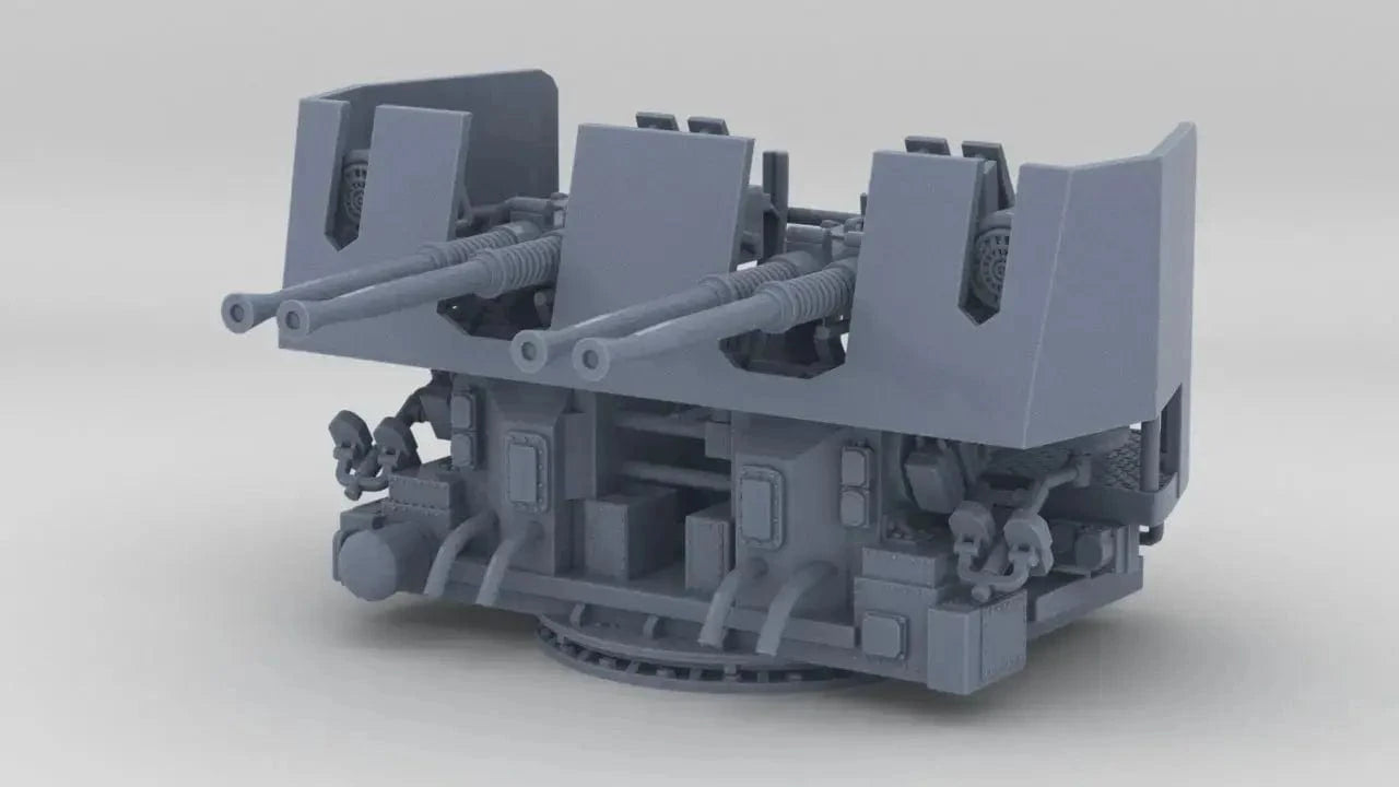 1/72 USN 40mm Bofors Quad Mount w/ Shield - distefan 3d print