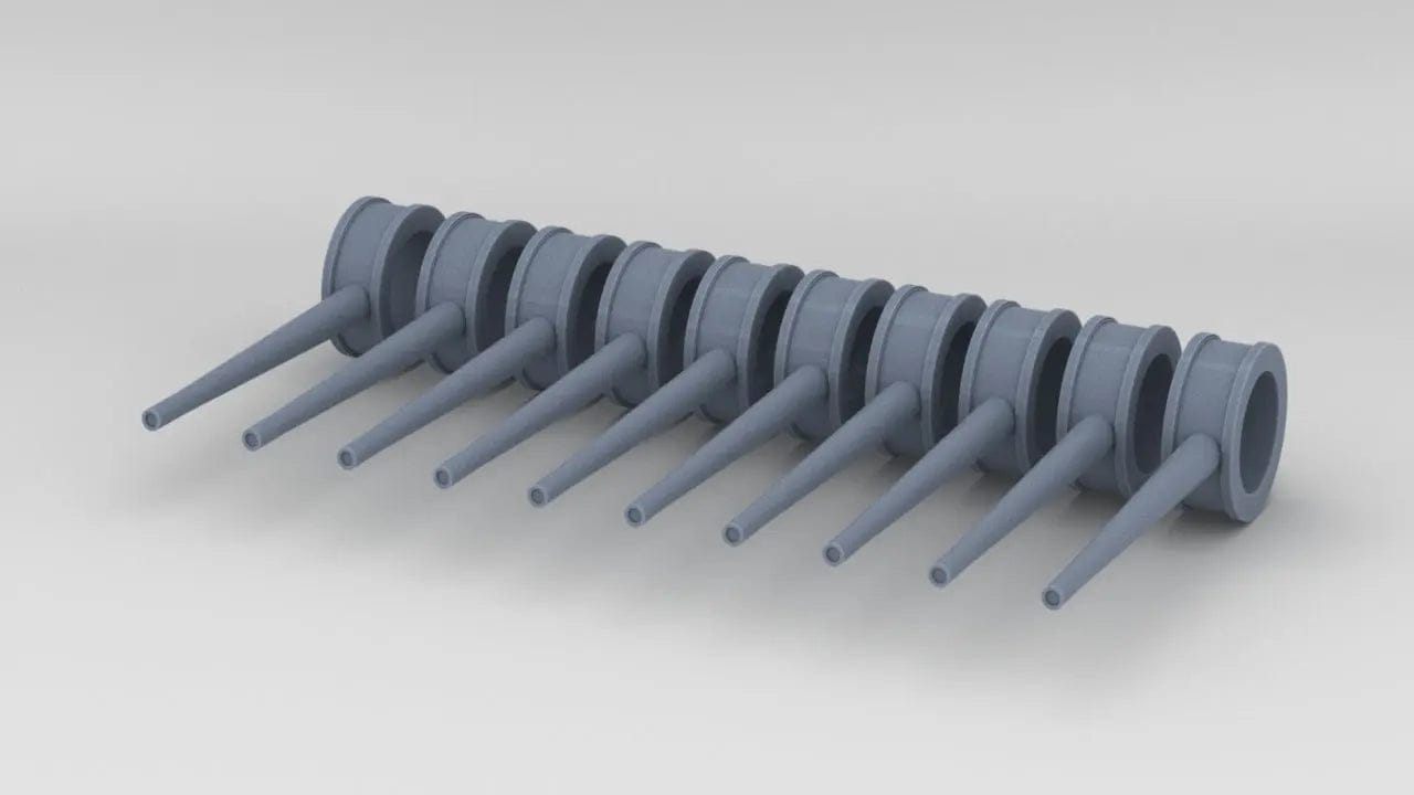 1/72 USN 5"/38 Cal. Gun Mounts Barrels Set (10pcs) - distefan 3d print