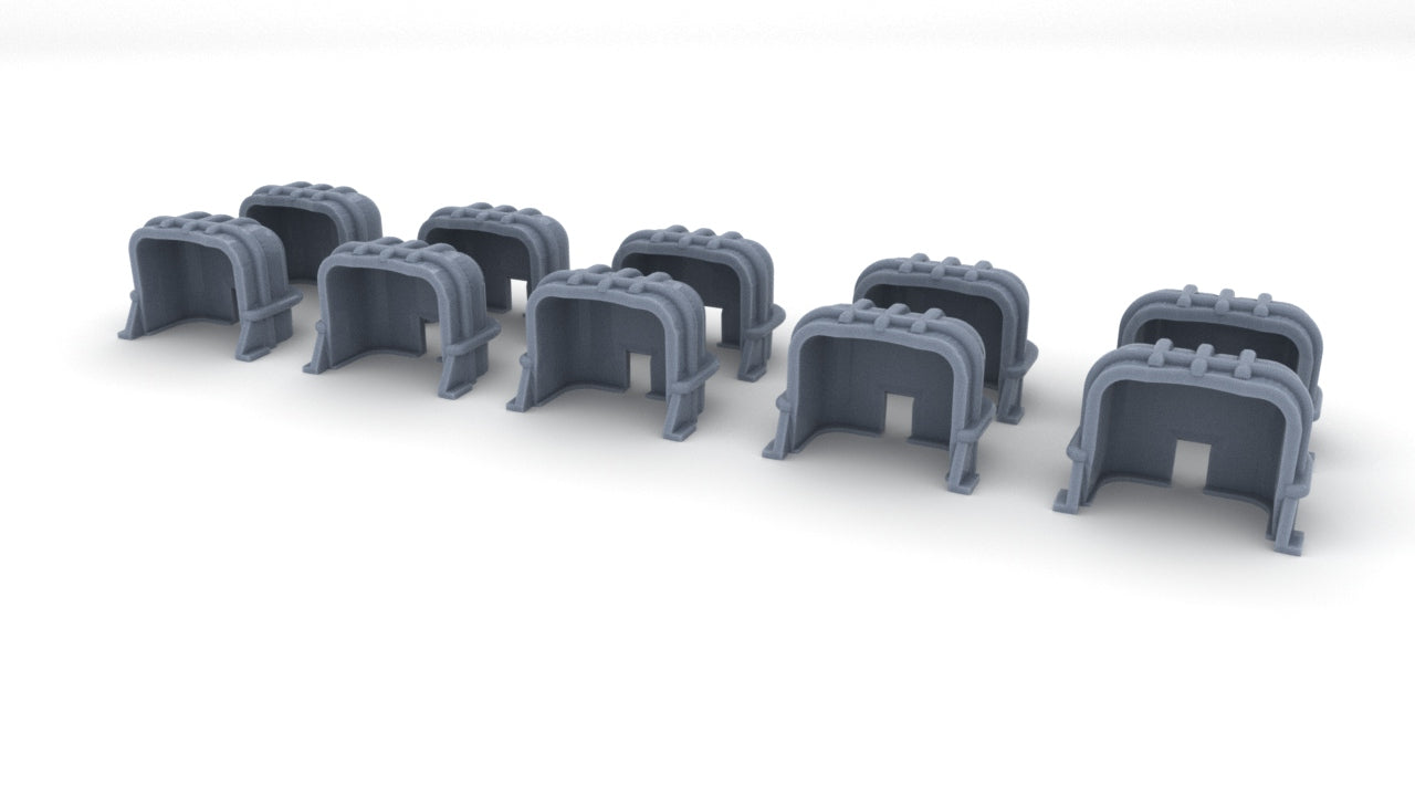 1/72 USN Blast Hood for 5"/38 cal. Mounts Set (10pcs) Resin3Dinteractive