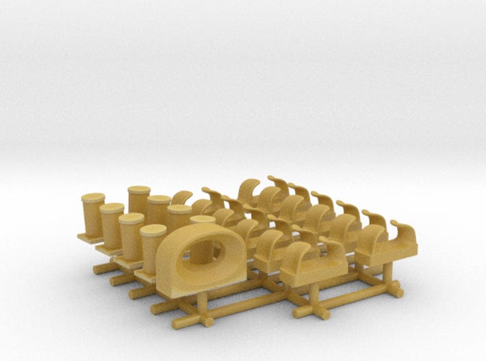 1/72 USN Chocks and Bollards Set x17 - distefan 3d print