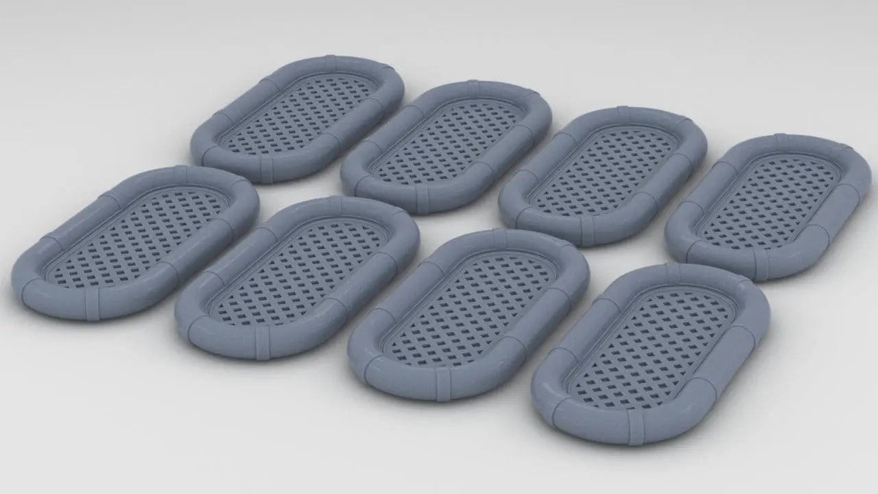 1/72 USN Life Raft Oval 25 Man Set (8pcs) - distefan 3d print
