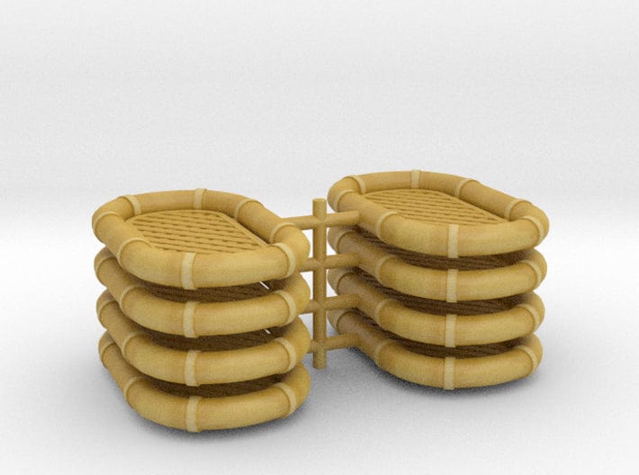 1/72 USN life raft oval 25 man set 8pcs - distefan 3d print