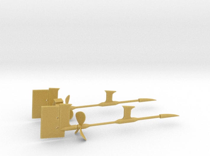 1/72 Props SET Supports And Rudders - distefan 3d print
