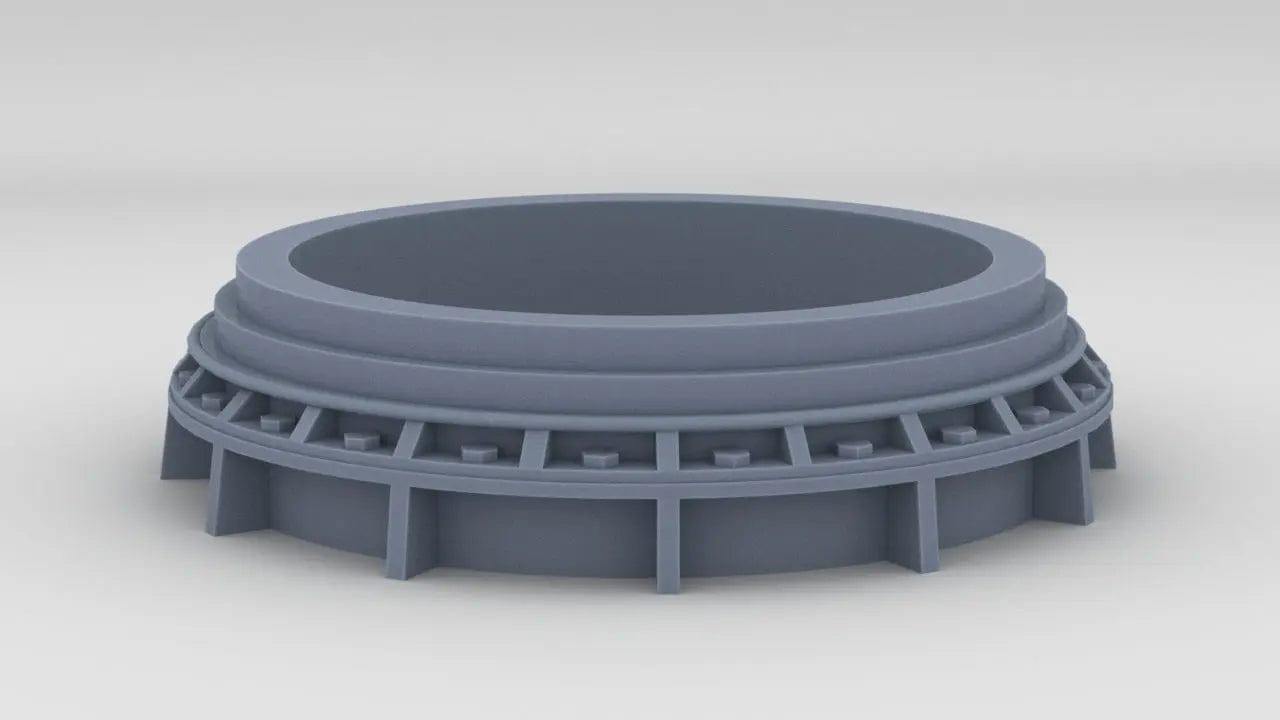 1/72 USN Twin 5"/38 Gun Base Stand (Flat) - distefan 3d print