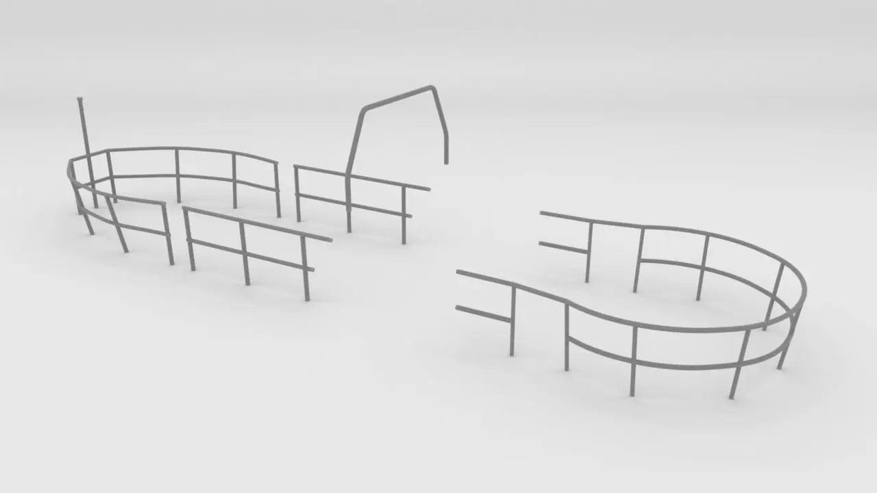 1/72 USS Balao - Conning Tower Railings Set - distefan 3d print