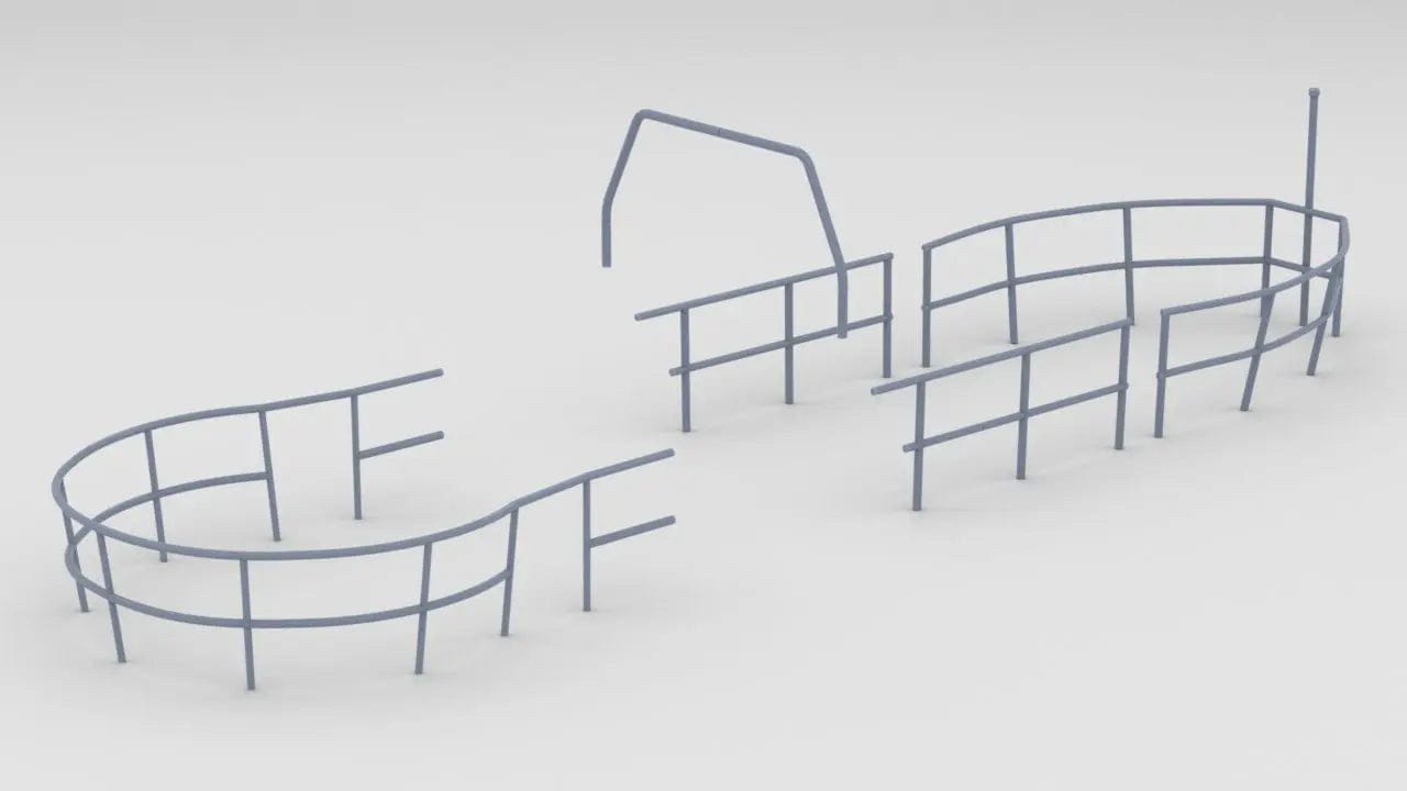 1/72 USS Balao - Conning Tower Railings Set - distefan 3d print