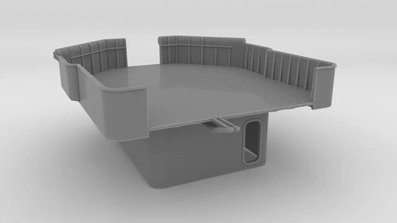1/72 USS Fletcher Square Bridge Deck - distefan 3d print
