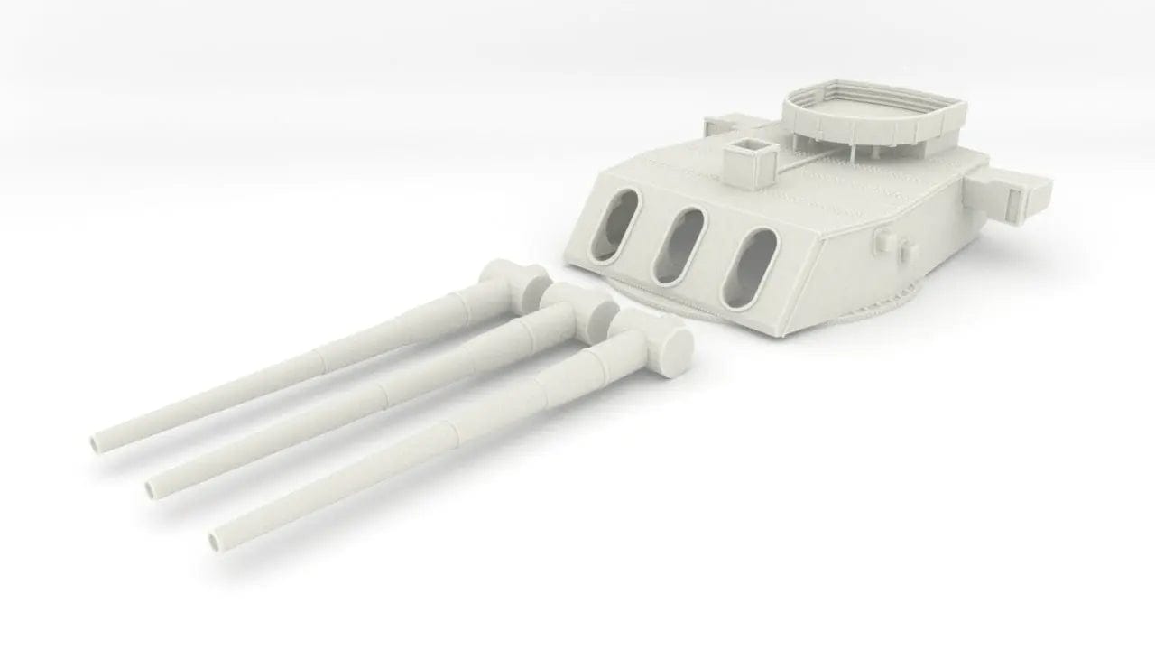 1/72 USS Iowa class 16"/50 Turret 3 SET - distefan 3d print