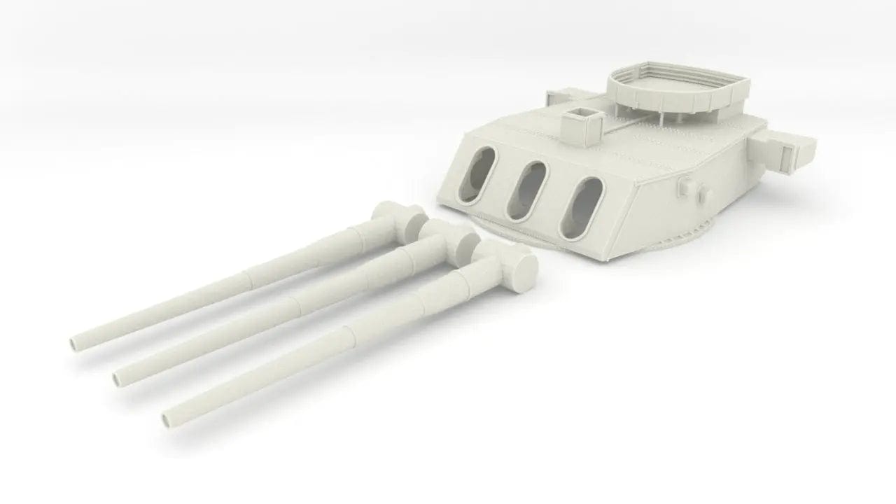 1/72 USS Iowa class 16"/50 Turret 3 SET - distefan 3d print