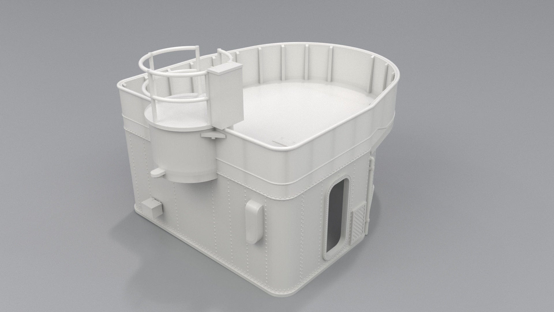 1/72 USS Kidd (DD-661) Aft Deck 1 Top 40mm Tub - distefan 3d print