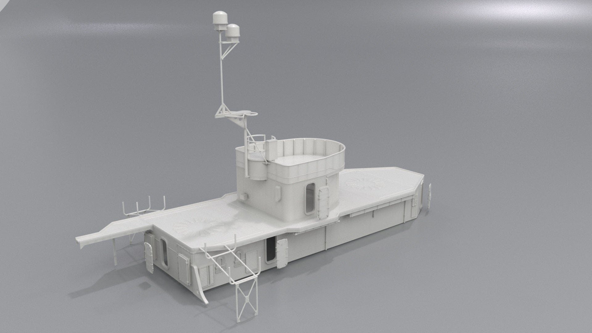 1/72 USS Kidd (DD-661) Aft Deck 1 Top 40mm Tub - distefan 3d print