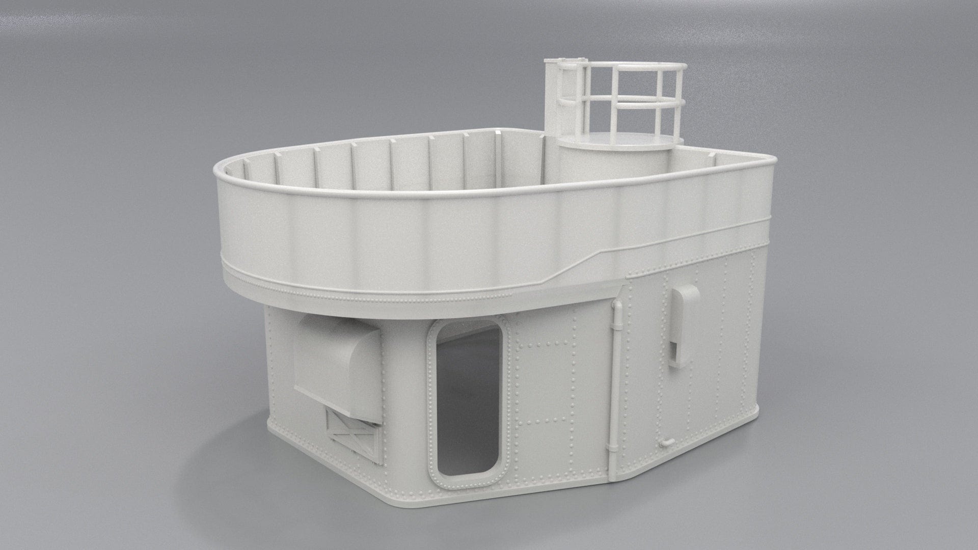 1/72 USS Kidd (DD-661) Aft Deck 1 Top 40mm Tub - distefan 3d print