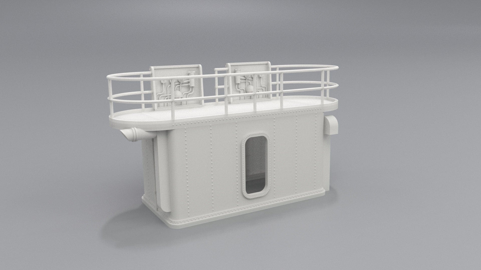 1/72 USS Kidd (DD-661) Amidships Deck 1 Deckhouse - distefan 3d print