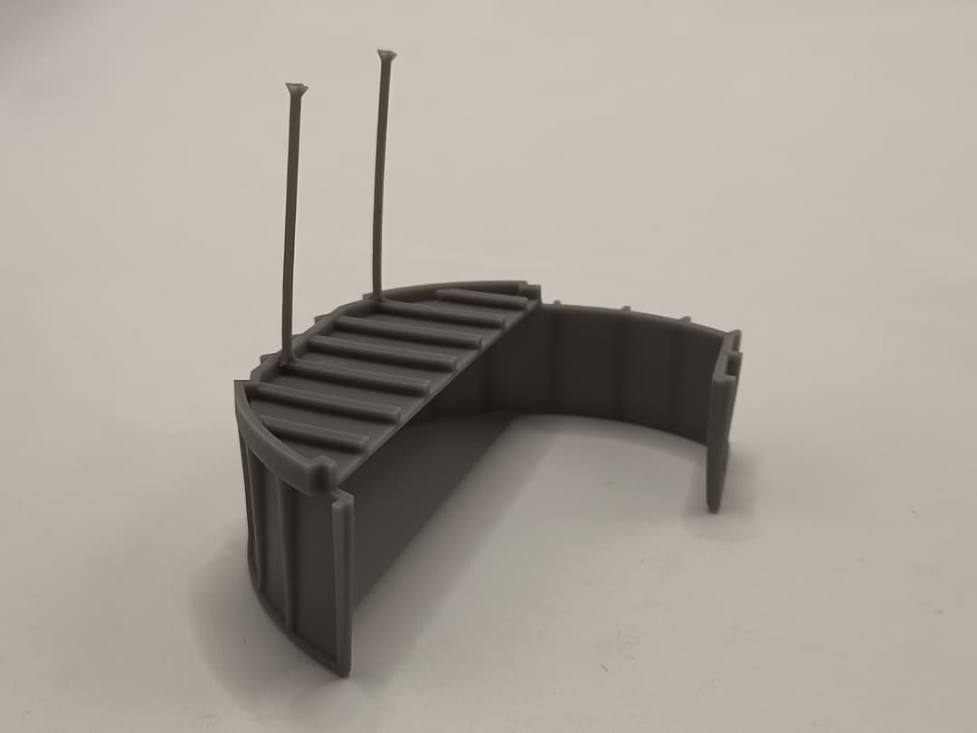 1/72 USS Kidd (DD-661) Forward Deck 1 Tub 20mm Starboard - distefan 3d print