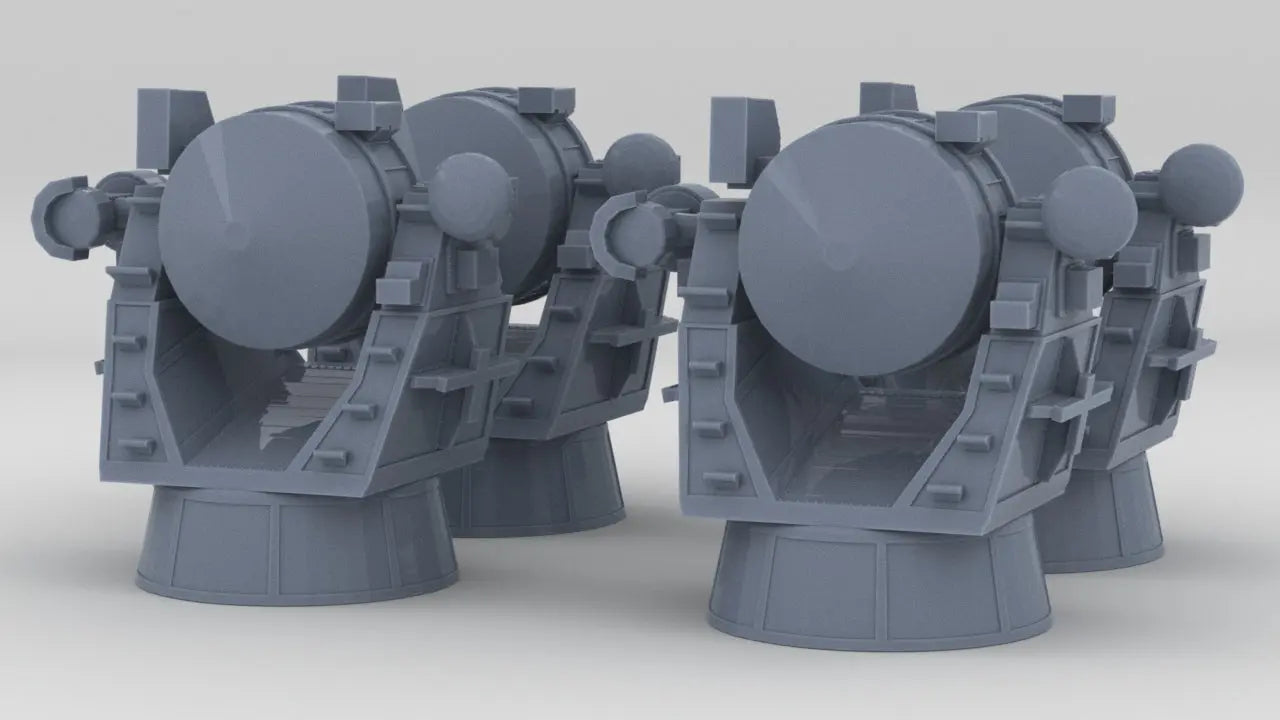 1/720 USN AN/SPG-55B Tracking / Illumination Radar Set (4pcs) Resin3Dinteractive