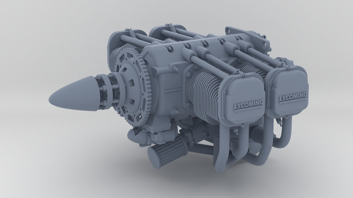 1/8 Lycoming O-360 Airplane Engine Set - distefan 3d print