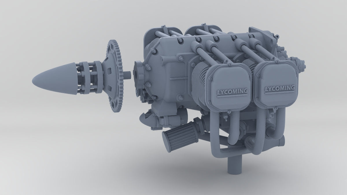 1/8 Lycoming O-360 Airplane Engine Set - distefan 3d print