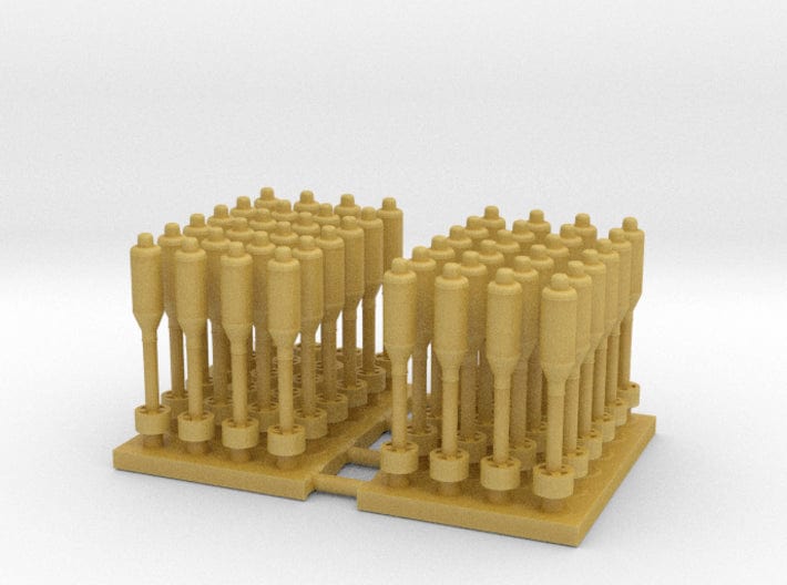 1/82 USN hedgehog thrower MK10 tockets set 40pcs - distefan 3d print