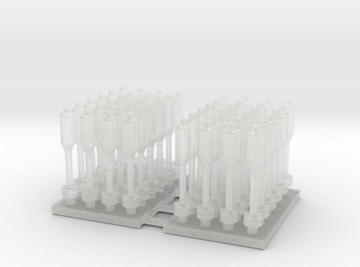 1/82 USN hedgehog thrower MK10 tockets set 40pcs - distefan 3d print