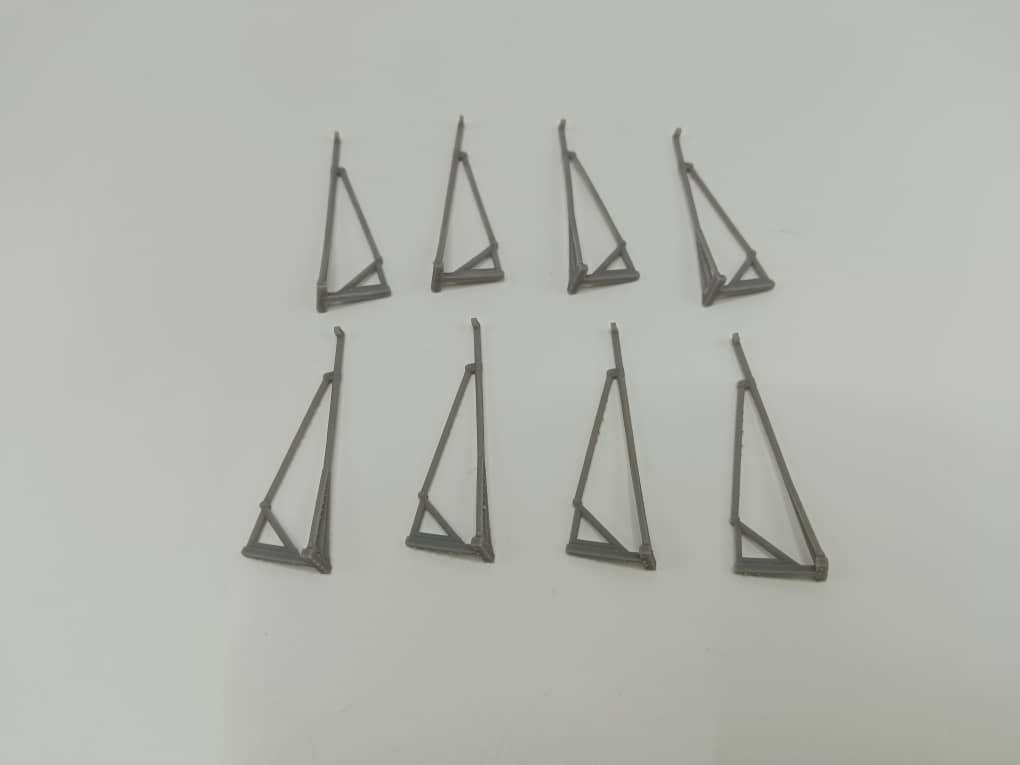 1/87 US Liberty-class 24ft Lifeboat Davits Set (8pcs) - distefan 3d print – alternate view