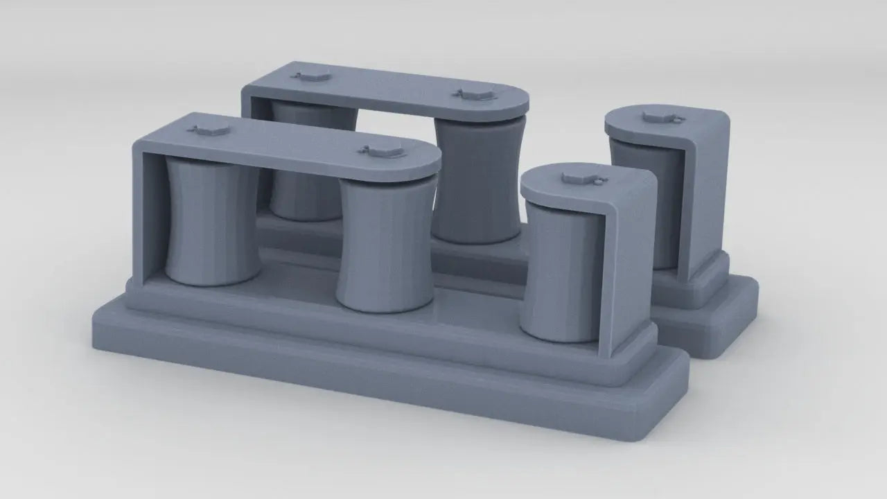1/87 US Liberty-class Roller Chock Large Set (2pcs) - distefan 3d print