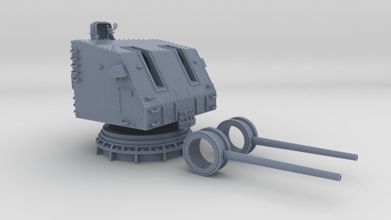 1/87 USN 5"/38 Cal. Mk.38 Twin Mount Set - distefan 3d print