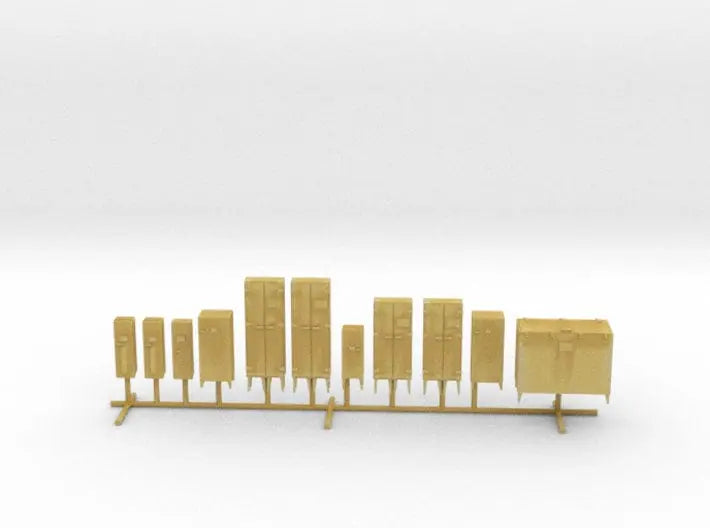 1/96 Bismarck lower mast deck lockers set 11pcs - distefan 3d print