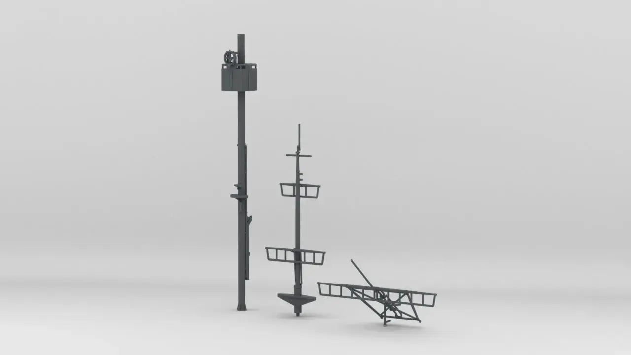 1/72 DKM Bismarck Aft Mast - distefan 3d print