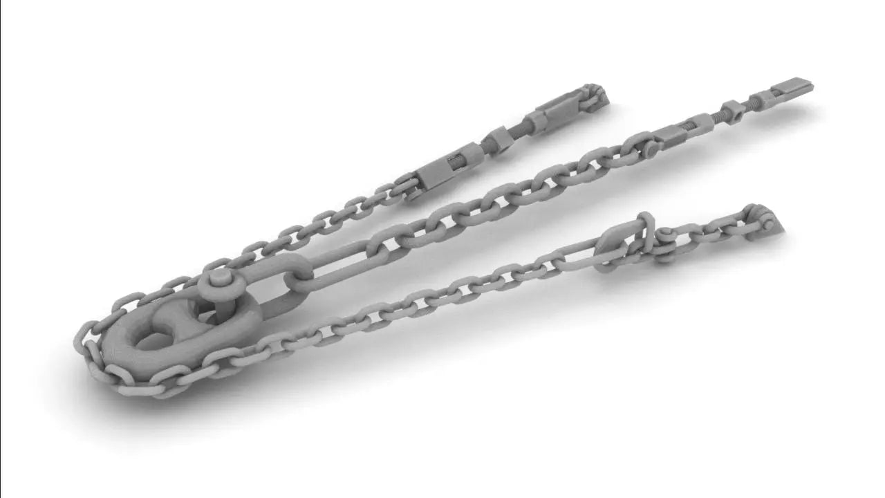 1/96 DKM Bismarck Anchor Chain Stern Resin3Dinteractive